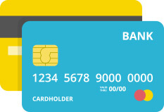 入金に使用したクレジットカード両面の画像